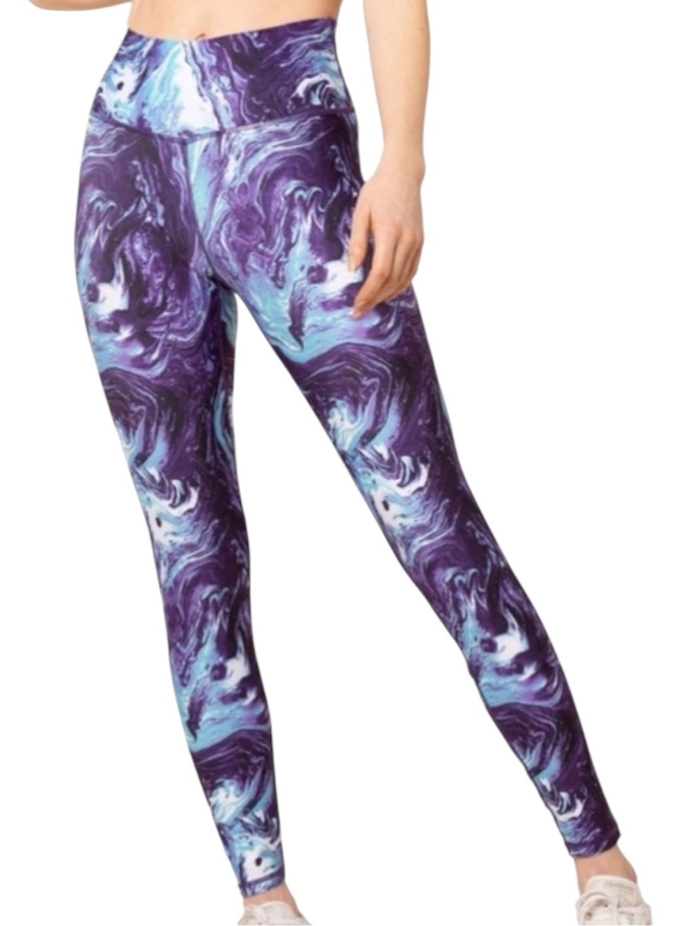 Kyodan Leggings Ultra High Waist Athletic Yoga Purple Ocean Women’s Size Small